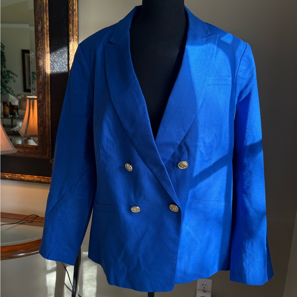 Talbots Royal Blue Double-Breasted Blazer